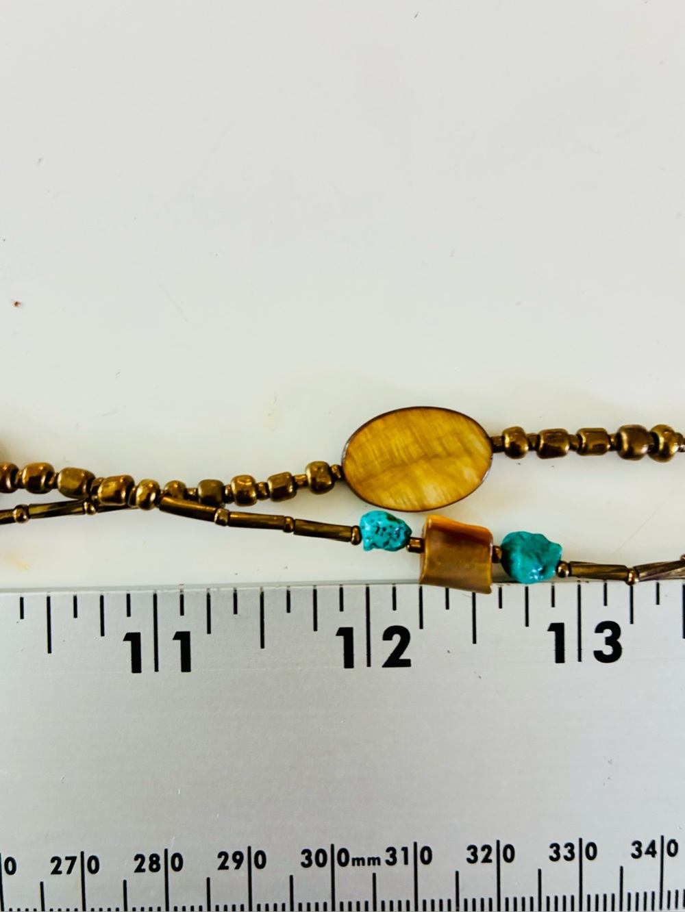Source Unknown Turquoise and Tiger Eye Long Beaded Necklace - Picture 12 of 14